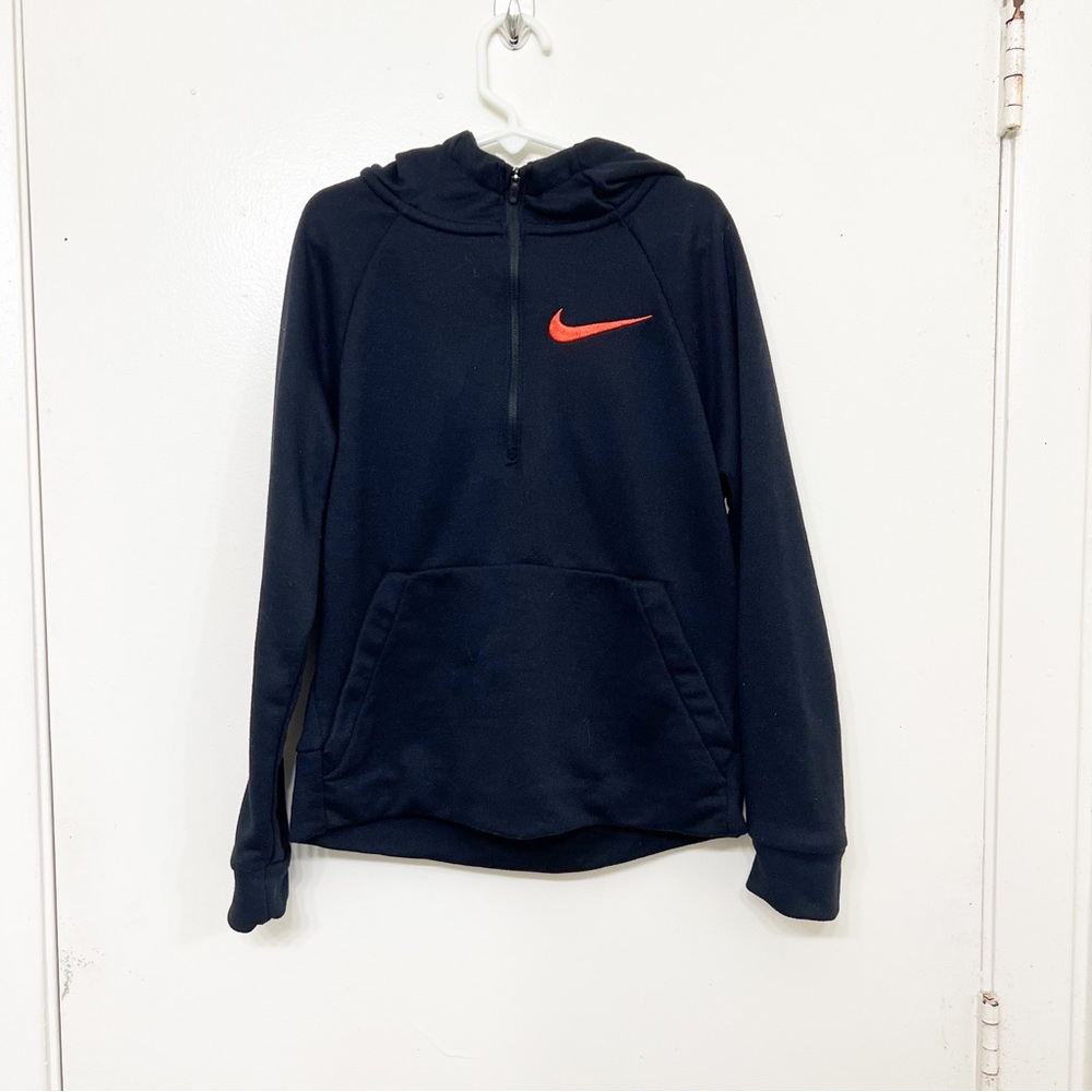 Sleek Nike Kids Black Dri-Fit Zipped Hoodie Size: S